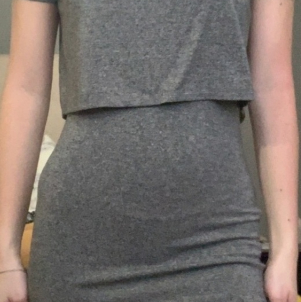 Garage Grey Fitted Dress Size M